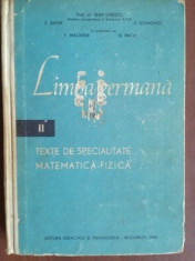 Limba germana: Texte de specialitate matematica-fizica 2 - Jean Livescu foto