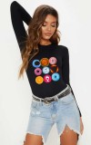 Cumpara ieftin Bluza dama neagra - Circle - XL