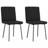 Gossi scaune de bucatarie, 2 buc., negru, piele ecologica