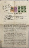 1938 Contract vanzare cumparare masină cusut Singer / Emil &amp; Maria Antonescu / Ploiești Prahova / Str Spital Mendel Predingher nr 14 croitorie istorie