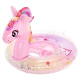 Colac gonflabil cu manere si suport sezut, unicorn, 70 cm