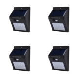 Pachet 4 Lampi cu LED incarcare solara si senzor de miscare 30 LEDURI