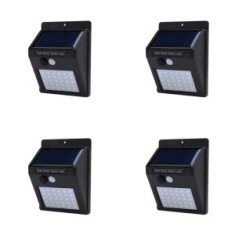 Pachet 4 Lampi cu LED incarcare solara si senzor de miscare 30 LEDURI
