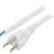 Cablu Electric NEMA 5-15 3x16AWG 1.5m Alb 13A