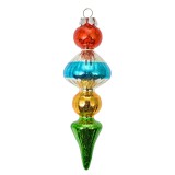 Cumpara ieftin Set 2 ornamente brad Craciun sticla multicolora 5x16 cm