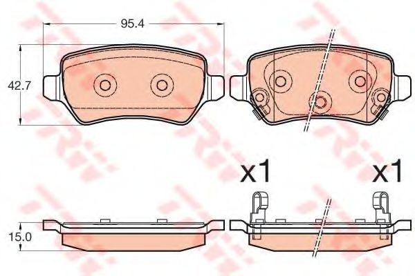 Set placute frana,frana disc KIA CEED (JD) (2012 - 2016) TRW GDB3585