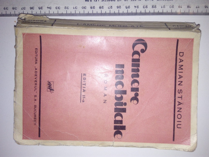 CARTE VECHE - CAMERE MOBILATE -DAMIAN STANOIU -EDITURA ADEVERUL 1939