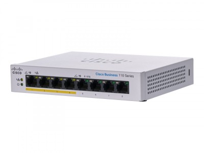 Cisco CBS110-8PP-D-EU Unmanaged 8-port GE, (4 support PoE with 32W power budget), Desktop, Ext PS foto