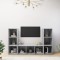 vidaXL Dulapuri TV, 3 buc gri beton, 107x35x37 cm, lemn prelucrat
