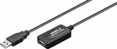 Cablu prelungire activ USB 2.0 A tata - mama 10m G; Cod EAN: 4040849951190 foto