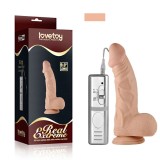 Vibrator Realist Real Extreme cu Telecomanda PVC Natural 23.5 cm