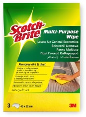 Set 3 Lavete Uz General SCOTCH BRITE, 40x32 cm, Galbene, Lavete din Microfibra, Set Lavete, Laveta Universala, Lavete Universale, Lavete pentru Curate foto