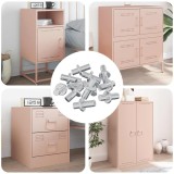 vidaXL Ușă de raft 12 pcs Argintiu 8,6 x 8,6 x 14,6 mm Oțel 864613