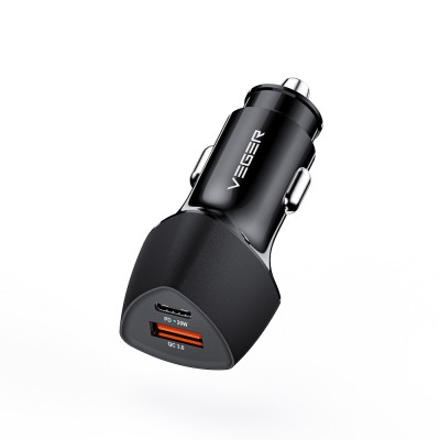 Incarcator Auto VEGER CC50, 38W, USB Type-C, Negru C724 foto