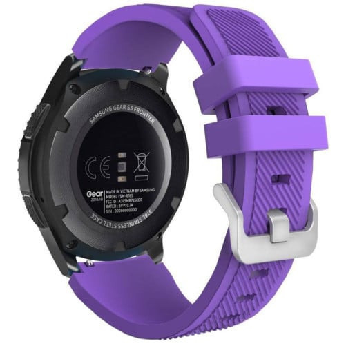 Curea ceas Smartwatch Samsung Galaxy Watch 46mm, Samsung Watch Gear S3, iUni 22 mm Silicon Purple