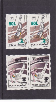 GIMNASTICA SUPRATIPAR,SERIE COMPLETA IN PERECHE,1998,Lp.1465 MNH ** ROMANIA. foto
