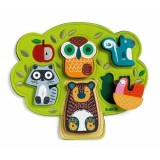 Djeco Puzzle cu animale Oski - Jucarie Educativa pentru copii