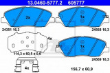 Set placute frana,frana disc HYUNDAI SANTA FE I (SM) (2000 - 2006) ATE 13.0460-5777.2