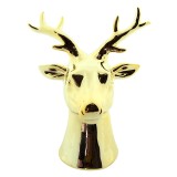 Cumpara ieftin Figurina Ren portelan auriu 10x8x16 cm