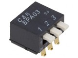 Comutator DIP-SWITCH 3 Secțiuni OFF-ON 0,025A 24VDC