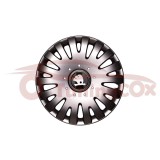 Set 4 Capace Roti Skoda Negre R15 Model 306N, Plastic Flexibil, Argintiu