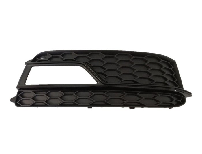 Grila bara fata AUDI A5/S5 (B8), 10.2011-08.2016, model : S-Line, partea dreapta, cu gauri lampa ceata,