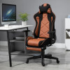Vinsetto scaun rotativ si ajustabil pentru birou, negru si maro