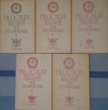 Filocalia Sfintelor Nevointe ale Desavarsirii Volumele 1, 2, 3, 4, 5, Dumitru Staniloae. Editia A II-a, Editura Harisma 1992- '95 (supra coperta)