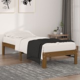 Cumpara ieftin Cadru de pat mic single, maro miere, 75x190 cm, lemn masiv