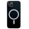 Husa magsafe pentru apple iphone 12, silicon, protectie pentru camera, magnetica, incarcare wireless, flippy, negru