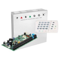 Centrala Paradox SP6000+; 8 zone pe placa (16 cu dublare zona ATZ);2 PGM pe