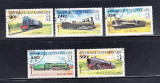 A12 S5 2 - Timbre foarte vechi - Africa centrala - locomotive, Transporturi, Stampilat