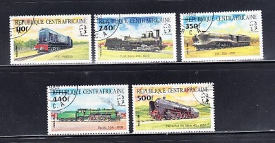 A12 S5 2 - Timbre foarte vechi - Africa centrala - locomotive foto