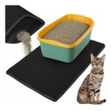 Covoras litiera pentru pisici Purlov 75x55 cm, negru, antiderapant