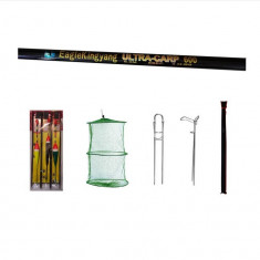 Set varga pescuit sportiv EagleKing Ultra Carp 6 metrii din 6 segmente cu accesorii