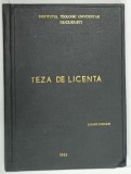 HAR SI LIBERTATE , TEZA DE LICENTA de CORMOS SORIN - ILIE , 1983