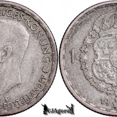 1946 TS, 1 Krona - Gustav al V-lea - Regatul Suediei | KM 814