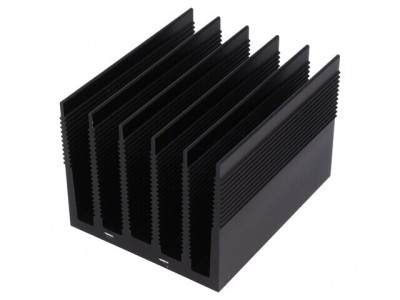 Radiator Extrudat cu Aripioare Negru 100x82x69mm foto