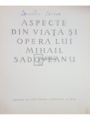 I. Jianu - Aspecte din viata si opera lui Mihail Sadoveanu (Editia: 1958) foto