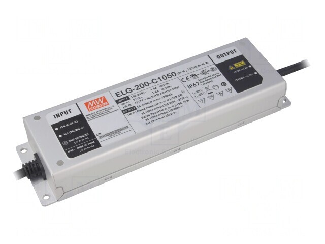 Alimentator LED 199,5W IP67 1050mA