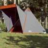 VidaXL Cort de familie Tipi pentru 6 persoane gri impermeabil