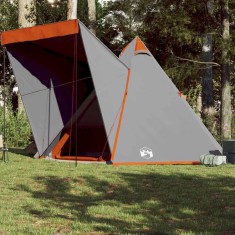 vidaXL Cort de familie Tipi pentru 6 persoane gri impermeabil