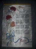 Lot 2 calendare vechi Comuniste,calendare matase per.Comunista,arata f.bine