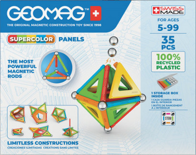 Geomag set magnetic 35 piese Supercolor Panels Recycled, 377 foto