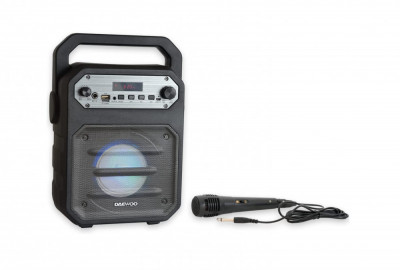 Boxa Bluetooth cu microfon pentru Karaoke Daewoo International DSK-345, radio FM, putere 15W - RESIGILAT foto