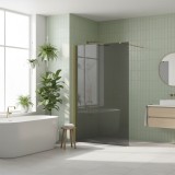 Paravan de dus Rea Flexi Grey / Gold 100