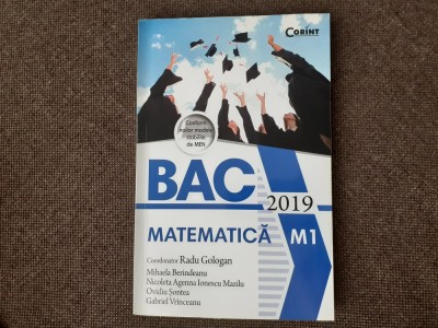 MATEMATICA BAC 2019 RADU GOLOGAN foto
