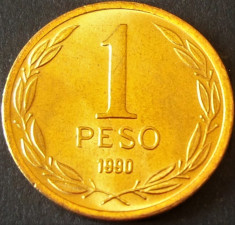 Moneda exotica 1 PESO - CHILE, anul 1990 * cod 787 = UNC din FASIC foto