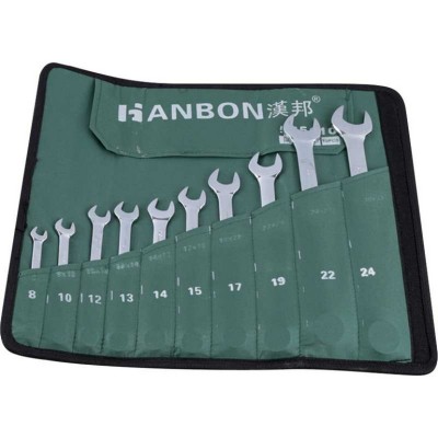 Set 10 chei, combinate, Cr-V, dimensiuni 8-24mm, HB565110, Hanbon, 511141 foto