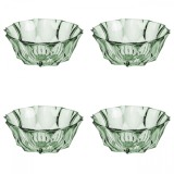 Set boluri, 4 piese, 290 ml, Plastic, Verde